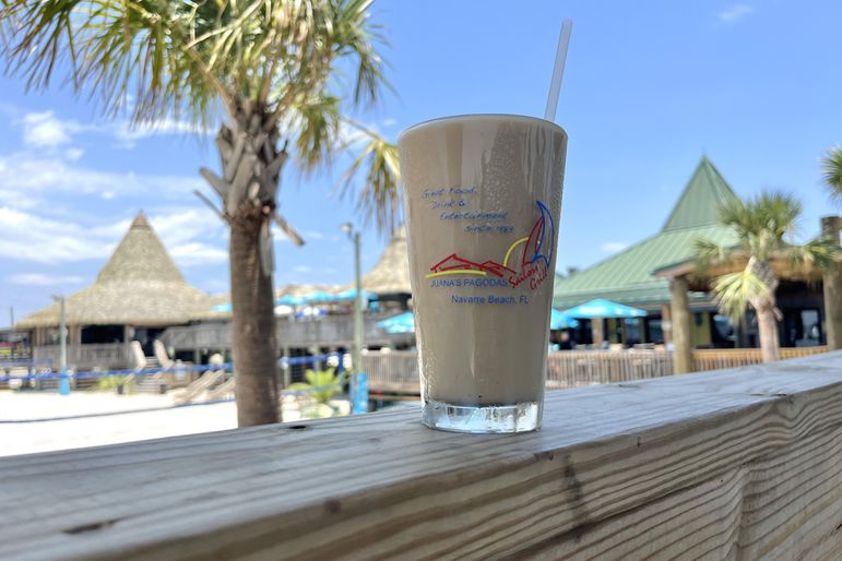 Bushwacker cocktail from Juana's Pagodas in Florida