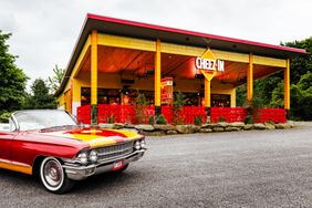 The Cheez-In Diner exterior during the day.