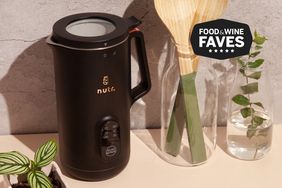 A Nutr Nut Milk Maker displayed on a kitchen counter