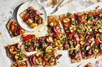 Grilled Vegetable Flatbread with Smoked Almond Muhammara Recipe