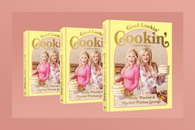 Composite of three photos of 'Good Lookin' Cookin'' cookbook