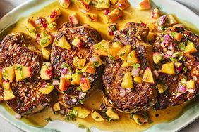 Honey-Glazed Pork Chops with Peach Salsa