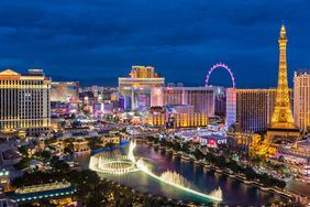 A view of Las Vegas at night