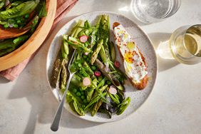 Spring Gem Salad With Soft Herbs and Labneh Toasts