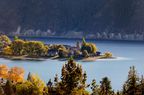 Steep banks line Lake Chelan, the deepest lake in Washington state