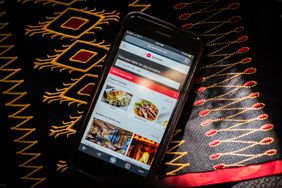 The OpenTable website on a mobile phone