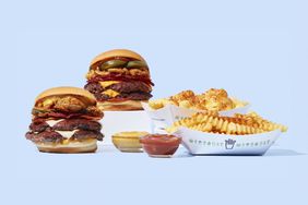 Double-Carolina-BBQ, Double Smoky Classic BBQ Shake Shack, BBQ Fries and BBQ Cheese Fries at Shake Shack